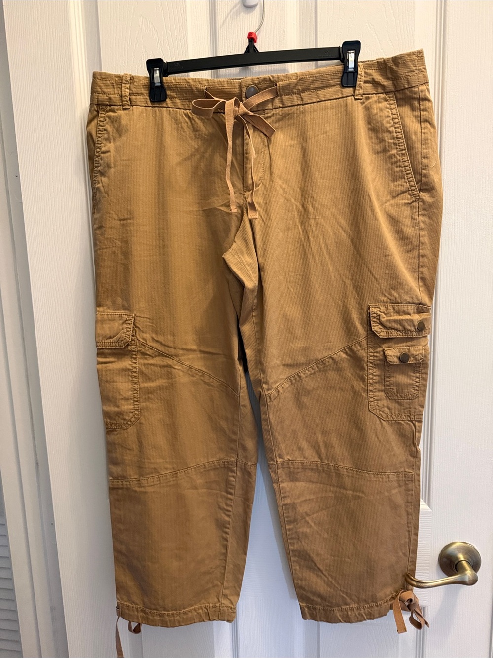 Docker’s Women’s Cropped Cargo Drawstring Pants - Tan